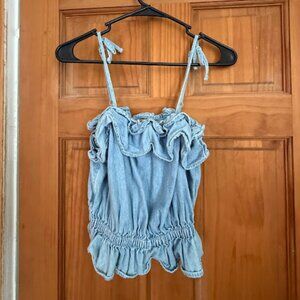 American Eagle Denim Tube Top | Spaghetti Straps | Size XS